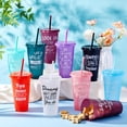 thumbnail image 4 of Vasos de plástico Uiifan, 30 unidades, 24 onzas, colores inspiradores, 4 of 6