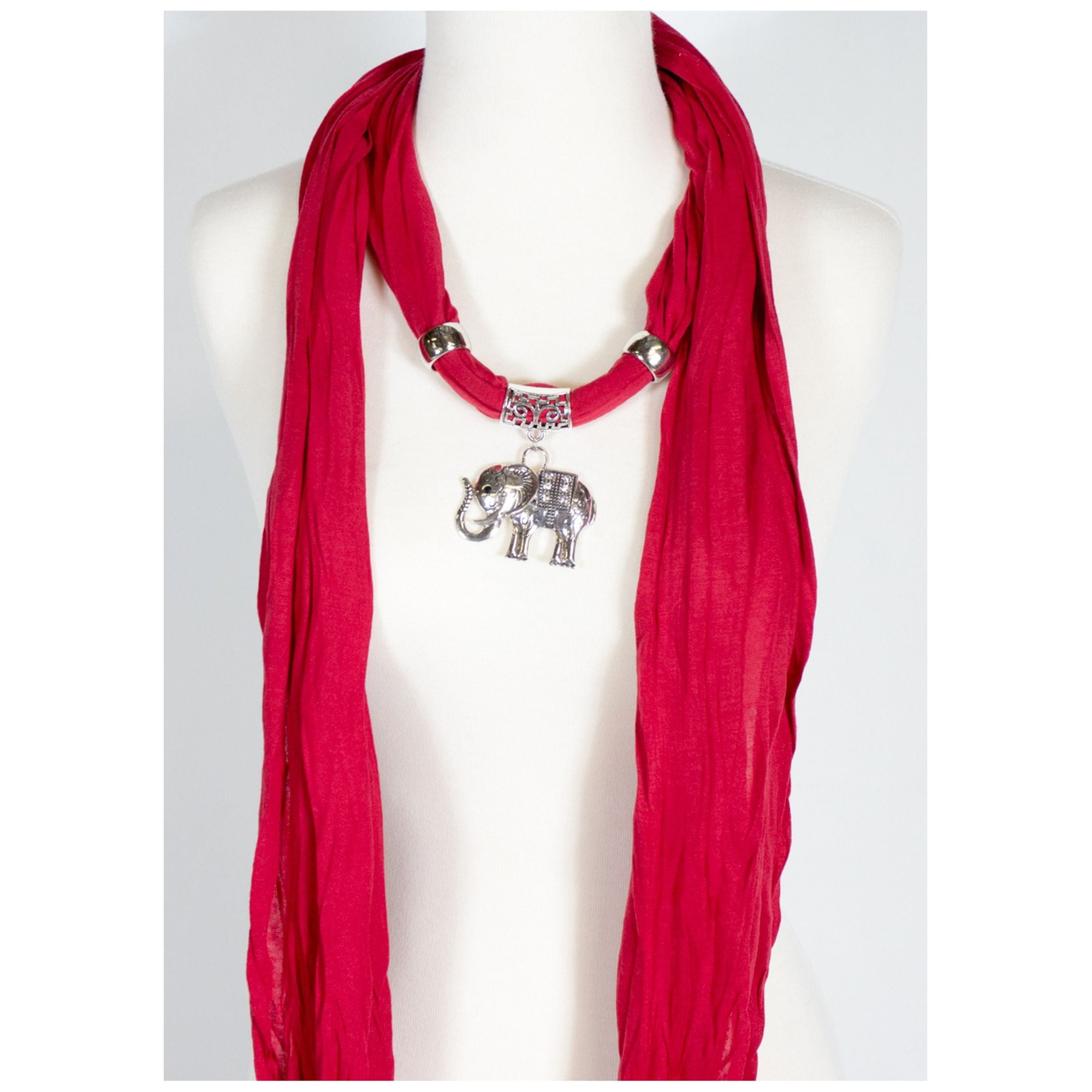 ladies red scarf