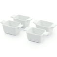 thumbnail image 3 of Gibson Elite 127271.05 Gracious Dining Fine Ceramic Tidbit Dish Set with Acacia Wood Base - 5 Piece, 3 of 5