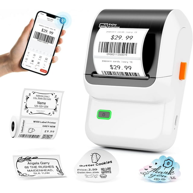 Label Maker M tooth Label Printer Versatile App with Icons and Templates Address Label Maker for Small Office Home School