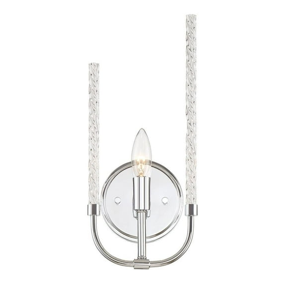 Designers Fountain Laretto Chrome 1 Light Wall Sconce, 91701-CH