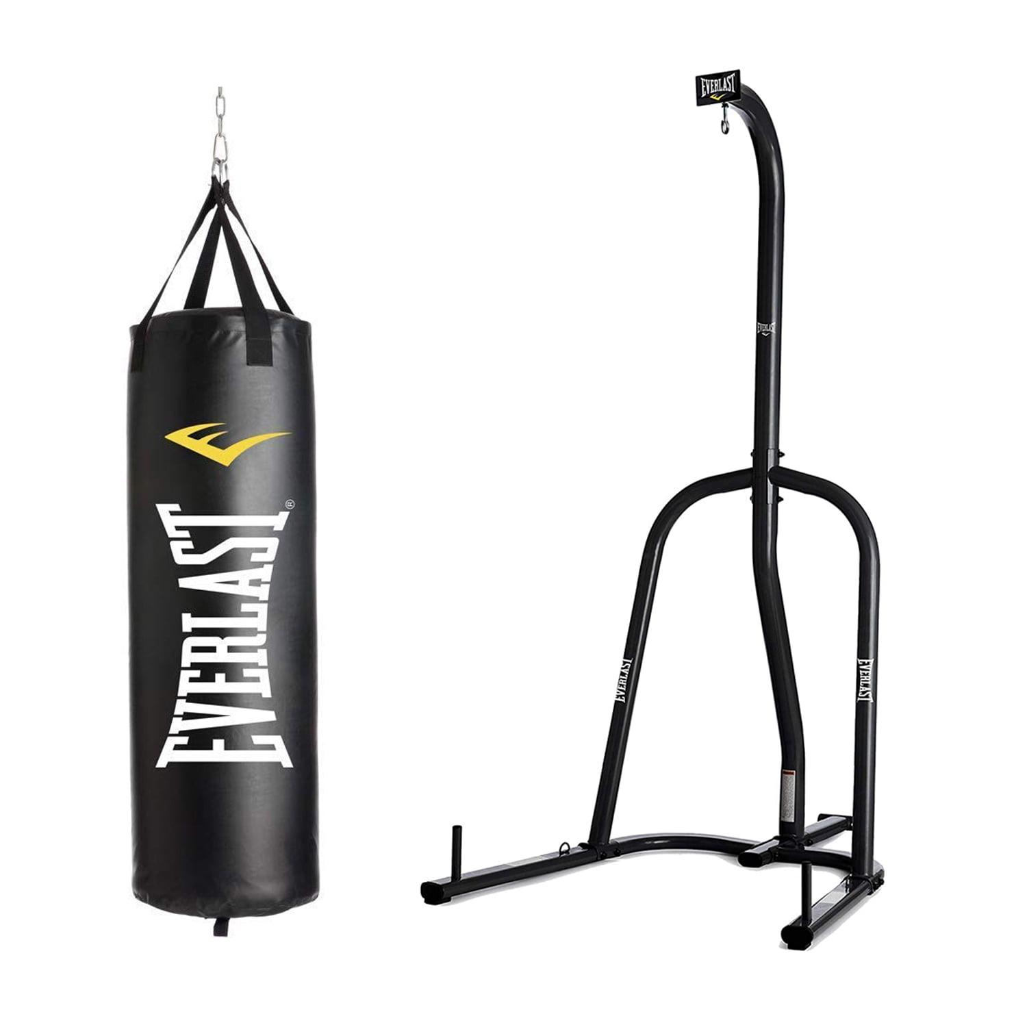 Everlast 100 lb Heavy Bag Kit Single Station Stand Boxing Gloves Wraps Gym NEW 
