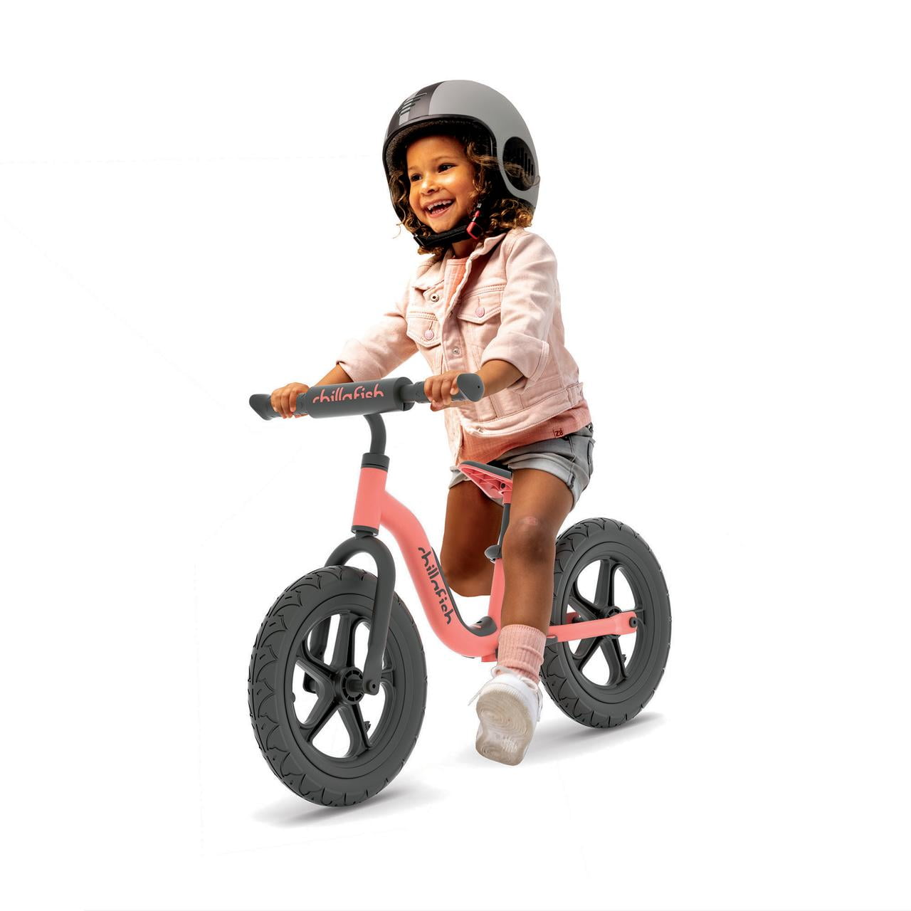 Chillafish Flamingo Charlie Sport Lightweight Toddler Balance Bike with Carry Handle, Integrated Footrest, Handlebar Foam, Adjustable Seat and Handlebar, Puncture-Proof 12" RS Tires, Kids 2-5 Years