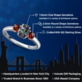 thumbnail image 2 of Gem Stone King 925 Sterling Silver Green Mystic Topaz and Red Garnet Engagement Ring for Women | 1.40 Cttw | Oval 7X5MM | Gemstone November Birthstone | Size 8, 2 of 6