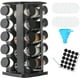 thumbnail image 1 of Especiero Giratorio 360º Bluelander con 20 Frascos de Vidrio, Organizador de Cocina, 5 Niveles, Negro, 1 of 5