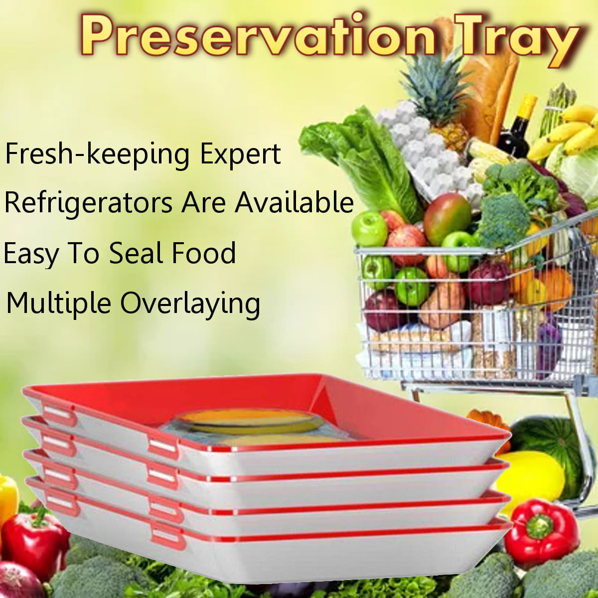 Creative Food Preservation Tray Healthy Kitchen Tools Storage Container Set New