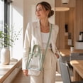 thumbnail image 3 of DIY Clear Tote Bag Kit 20x20x13cm - Adjustable Strap Handbag with Screw Assembly for Party and Travel Green, 3 of 4