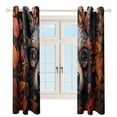thumbnail image 3 of Funny Glasses Wolf Window Curtain Panels Grommet Blackout Curtains Blackout Curtains for Living Room, 3 of 7
