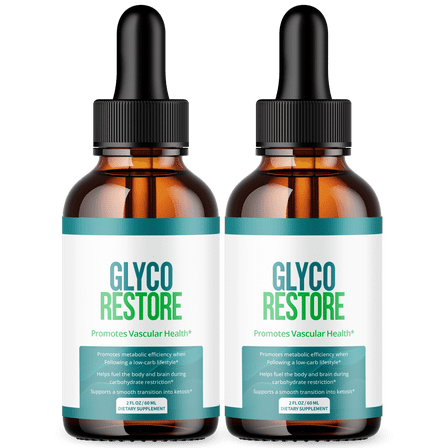 Glyco Restore Advanced Formula Drops Natural Support Supplement GlycoRestore 60 Servings