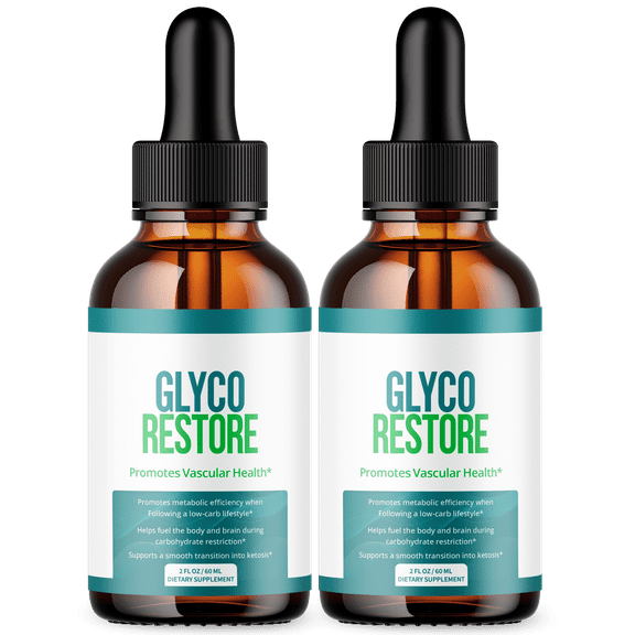 Glyco Restore Advanced Formula Drops Natural Support Supplement GlycoRestore 60 Servings