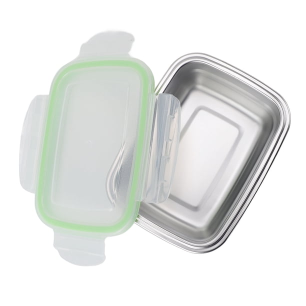 Container De Almacenamiento De Alimentos De Acero De Acero Inoxidable 304 Caja Organizador De Refrigerador Hermético Para Bocadillos De