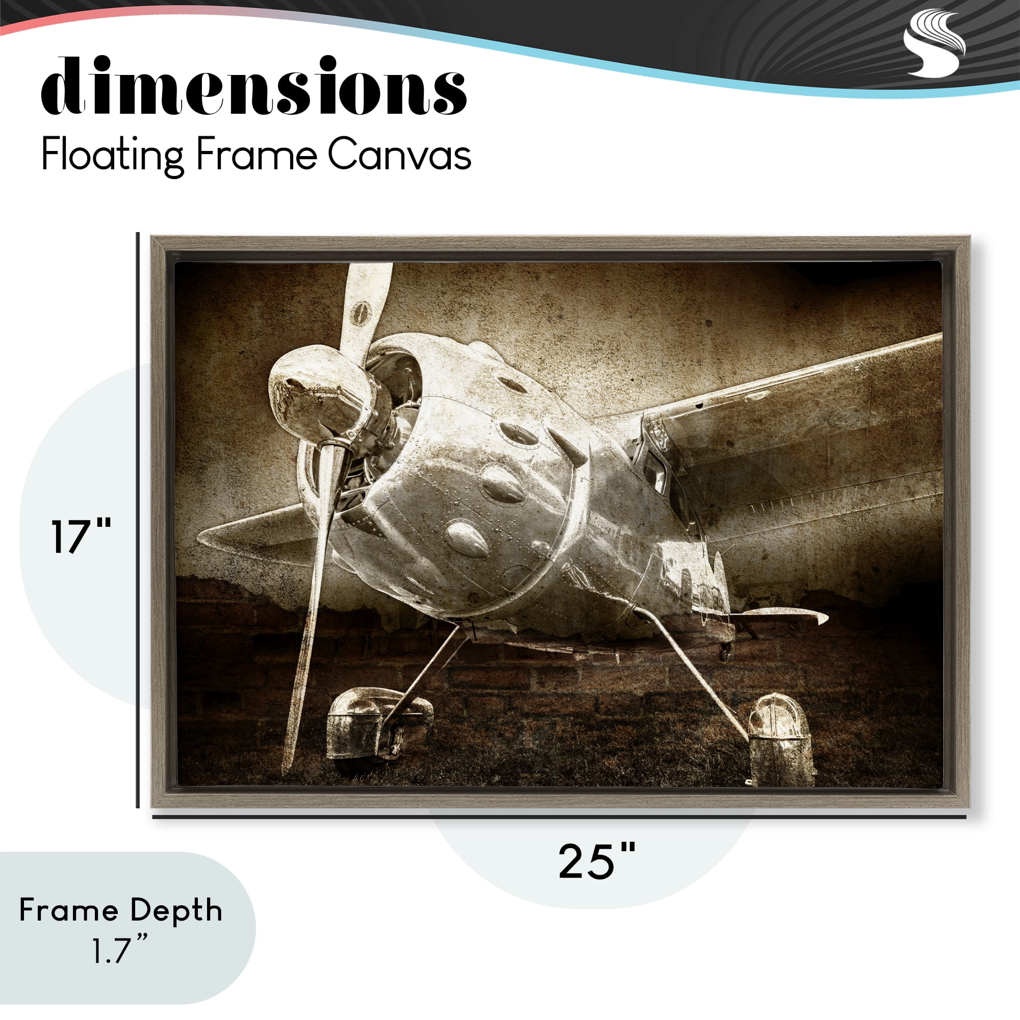 Stupell Industries Taking Flight Vintage Brown Framed Floater Canvas Wall Art, design by Kim Allen