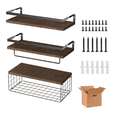 thumbnail image 1 of Repisas Flotantes Labg  Madera Modernas Estantes Baño Marron Oscuro, 1 of 5