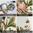 thumbnail image 4 of Front Door Mat Butterfly Peacock Feathers Bedroom Entryway Rug Non-Slip Washable Indoor Carpet Doormat Decorative Low Profile Area Rug for Home Living Room Bedroom Laundry Floor Decor, 24 x 16 Inch, 4 of 7