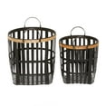 thumbnail image 6 of DecMode 17", 20" Black Bamboo Farmhouse Storage Basket, 2 - Pieces, 6 of 8
