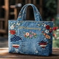 thumbnail image 4 of American 250th Anniversary Quilted Tote Bag, Patriotic Canvas Shoulder Bag for Casual Use, 4 of 5