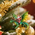thumbnail image 6 of DAMAI Santa's Dragon Riders Ornament Collection, 2D Acrylic Dragons Hanging Ornaments, Santa Riding Dragon Christmas Tree Ornaments Decorative Hanging, Holiday Décor Collectible Display, 6 of 8