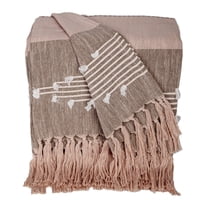 Parkland Collection Ideal 50” x 60” Coffee Grey Cotton Slub Throw for a Cozy and Warm Feeling