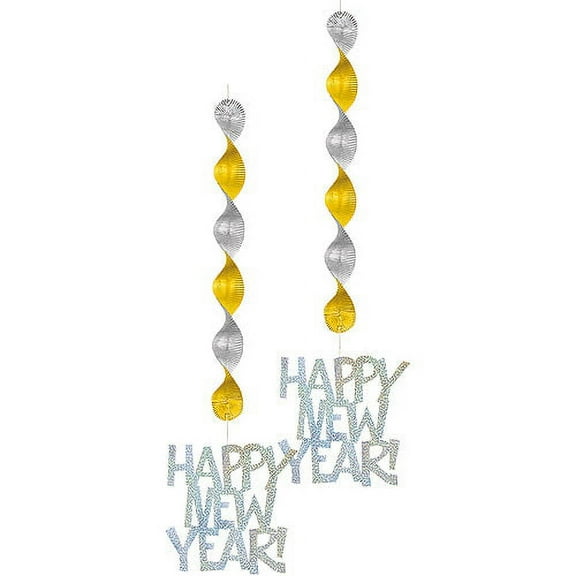 Prism Hanging New Year's Decorations, 30in, 2ct