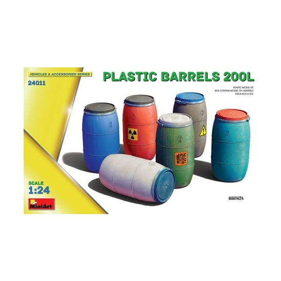 MiniArt Models Plastic Barrels 200L New