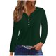 thumbnail image 3 of Sudadera con capucha de lino,Blusa de verano con cuello en V para mujer, túnica informal con botones, manga larga de poliéster, tejido ligero y transpirable, ideal para uso diario, sopatenor, 3 of 8