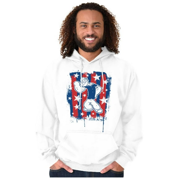 Patriotic Popeye The Sailor Man Hoodie Sweatshirt Women Men Brisco Brands M