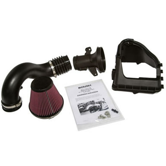 Fits 2011-2014 Ford F-150 Roush Performance Kovington Cold Air Intake 421238 Black Tube; Synthetic Fiber Filter; With Heat Shield
