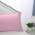 thumbnail image 5 of Unique Bargains 2 Pack 300TC Cotton Solid Pillowcases Pink 20" x 40", 5 of 8