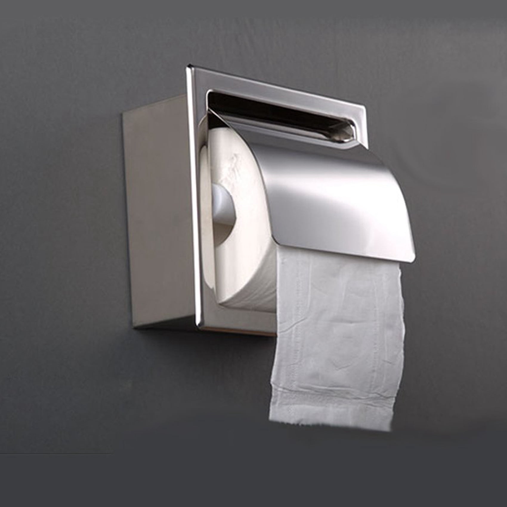 2024 TOP! 2X Stainless Steel Recessed Toilet Paper Holder Wall Holder,Modern Style