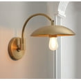 thumbnail image 5 of Pathson Industrial Wall Sconce, Gooseneck Swing Arm Antique Metal Shade Lighting Fixture for Bedroom Living Room, 5 of 17