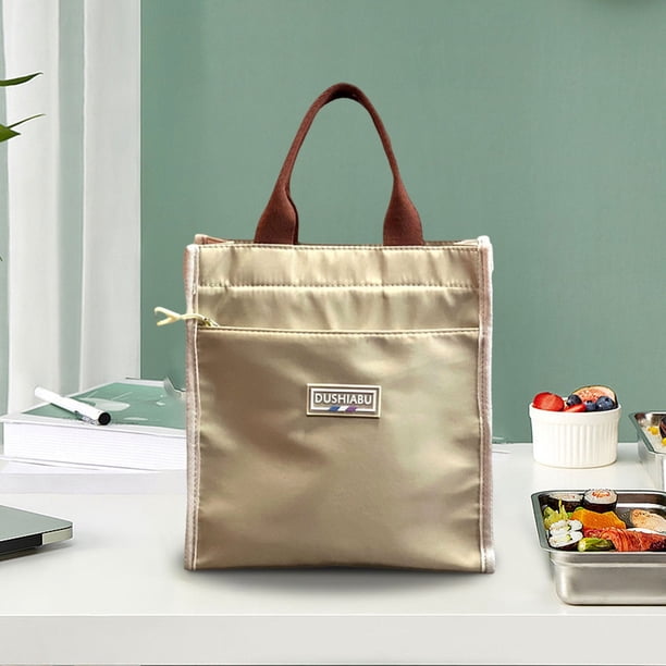 Bolsa de almuerzo Taotanxi para mujer, térmica, reutilizable, a prueba de fugas, de gran capacidad, refrigerada, para mujeres, hombres y adultos, con portabotellas y bolsillos laterales para el