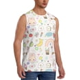 thumbnail image 2 of Uemuo Summer Rabbit Pattern Men's Sleeveless T-Shirt,Muscle Athletic Tank Top, Moisture-wicking Quick-dry Breathable Classic Tee Top for Gym Run Outdoor Sports-Medium, 2 of 8