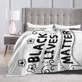 thumbnail image 4 of Throw Blanket Black Graffiti For Couch-Ultra-Soft Micro Fleece Sofa Bed Camping Travel Blanket For Kid Baby Boys Girls Adults 50"X40", 4 of 8