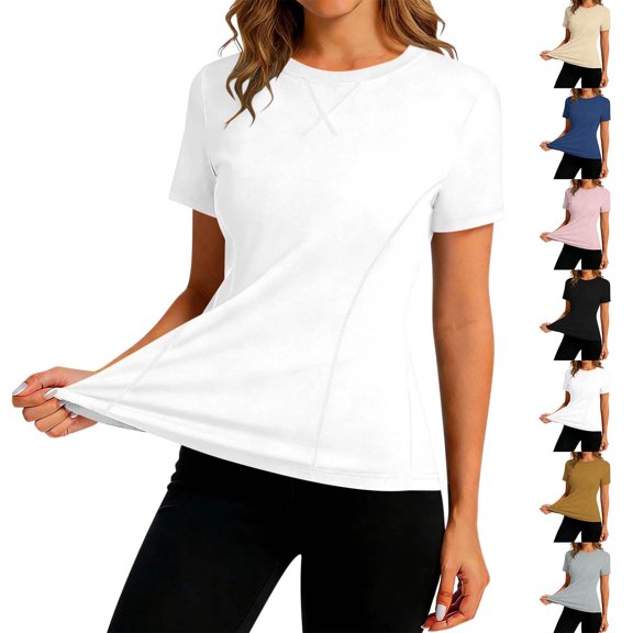 Purcolt Women UPF 50 UV Shirts Short Sleeve Workout Sun Shirt Quick Dry Athletic Hiking Running Tops