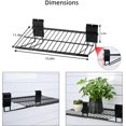 thumbnail image 2 of PYBTOOL Slatwall Shelves, Slatwall Accessories, Slat Wall Wire Shelf, Heavy Duty Garage Storage Slatwall Shelf(16-Inch Width,2 Pack), 2 of 7