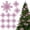 Pink, variant on Glitter Snowflake Ornaments,Plastic Snowflake Ornaments, Christmas Snowflake Decorations,Hollow Hanging Snowflake Tree Pendants For Xmas Tree Window Fireplace Mantel Holiday Indoor Decor,12 PC