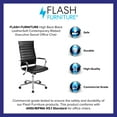 thumbnail image 4 of Flash Furniture Hansel Leather Soft High Back Swivel Office Desk Chair, Black, 4 of 15