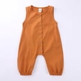 thumbnail image 3 of Esaierr Newborn Girls Boys Jumpsuit Sleeveless Crewneck Vest Crawl Suit 6-24M, 3 of 5