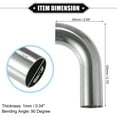 thumbnail image 6 of Unique Bargains 2pcs Bend Elbow Pipe Tube 1.26" OD 4.72" 2.56" Leg Length 90 Degree Exhaust Pipe Air Intake Tube for Car, 6 of 6
