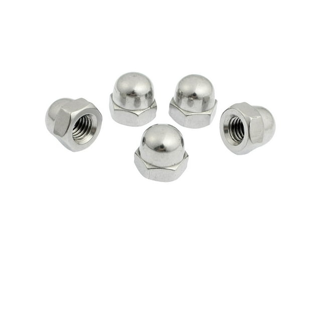 Unique Bargains 5 Pcs Écrou de Bouchon Hexagonal en Acier Inoxydable Filetage 8mm 5/16 Pieds