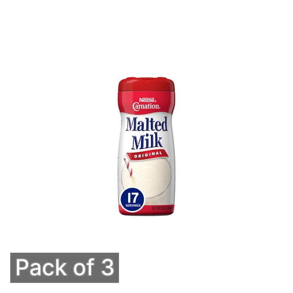 Nestle Carnation Malted Milk Mix, Original 13 oz Canister (Pack of 3)