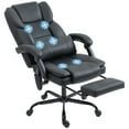 thumbnail image 1 of HOMCOM Chaise de Bureau avec Massage, Chaise de Bureau Inclinable, Noir, 1 of 10