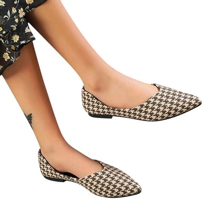 TOWED22 Womens Flat Shoes Women s Ballet Flats Foldable Shiny Comfortable Shoes Dressy Flats Shoes for Women Brown