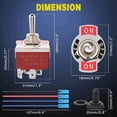 thumbnail image 4 of 4Pin Reverse Polarity Toggle Switch 2PCS 12V Momentary Rocker Switch 30A on on DPDT 3 Position Waterproof Boot Cap, 4 of 8