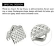 thumbnail image 5 of Uxcell Ribbon Crimp Clamp Ends, 8mm Bookmark Pinch Cord End Clasps for DIY Silver Tone 100Pack, 5 of 6