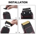 thumbnail image 2 of Afeitadora profesional de la serie 5 estrellas, repuesto de lámina dorada y barra de corte, afeitado súper cercano para barberos y estilistas profesionales, compatible con la hoja de afeitar Wahl 7043, 2 of 5