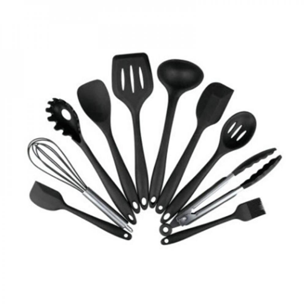 10pcs Silicone Kitchen Utensils Cookware Set Nonstick Baking Cooking Spoon Tools 