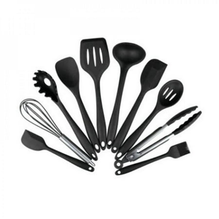 

Abcelit 10pcs/set Silicone Kitchenware Cooking Utensils Set Environmentally Friendly Kitchen Non-Stick Cooking Utensils Baking Tools