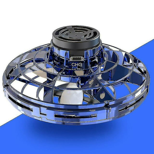 Mini Drone For Kids Flying Ball Ufo Toy Hand Operated Boomerang With Shinning Led Light High Quality--blue