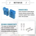 thumbnail image 4 of Unique Bargains 2 Set Universal 50A Auto Battery Quick Connector 6 to 12 Gauge Wire Harness Plug Kit Plastic Metal Blue, 4 of 6